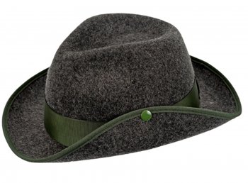 Preview: 10272113-812- Forsthut - Schützenhut mit Druckknopf - grau oder mittelgrau meliert